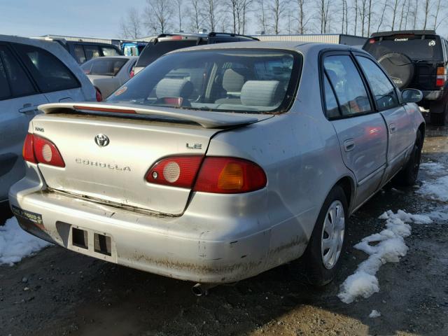 1NXBR12E51Z510430 - 2001 TOYOTA COROLLA CE SILVER photo 4