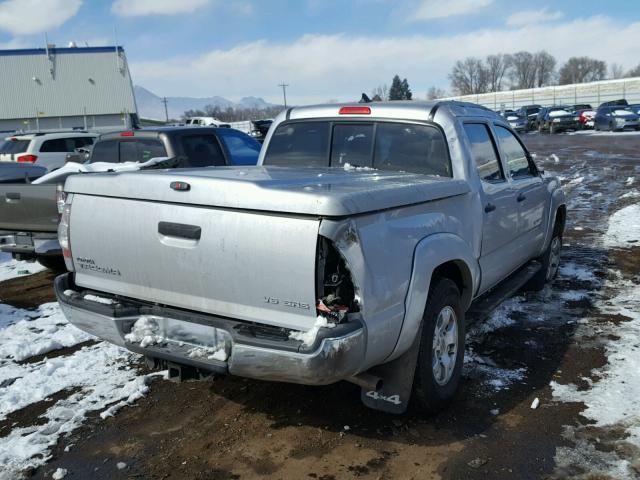 3TMLU4EN4CM099789 - 2012 TOYOTA TACOMA DOU SILVER photo 4