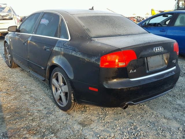 WAUEF78E48A156171 - 2008 AUDI A4 S-LINE BLACK photo 3