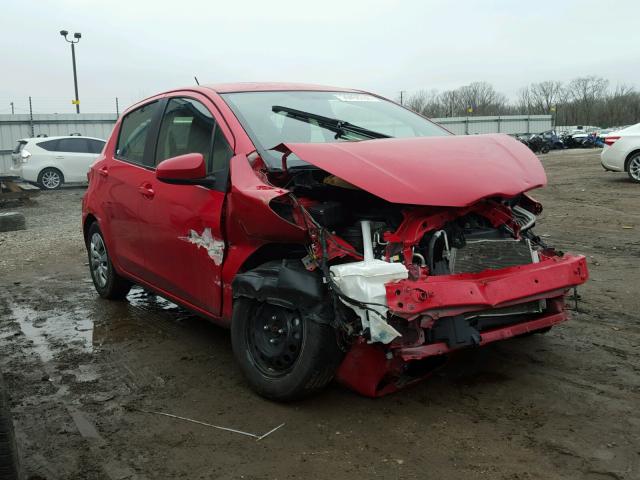 JTDKTUD30ED596318 - 2014 TOYOTA YARIS RED photo 1