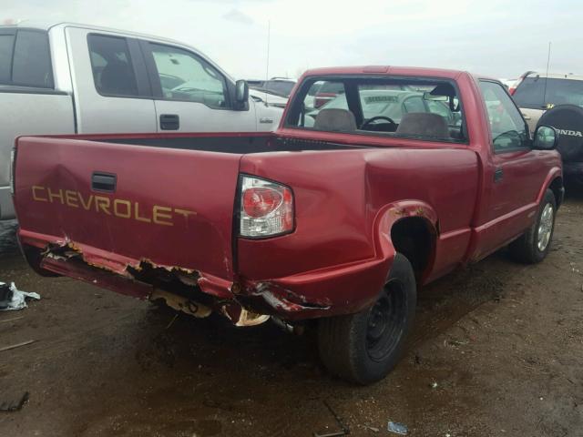 1GCCS1440R8165426 - 1994 CHEVROLET S TRUCK S1 RED photo 4