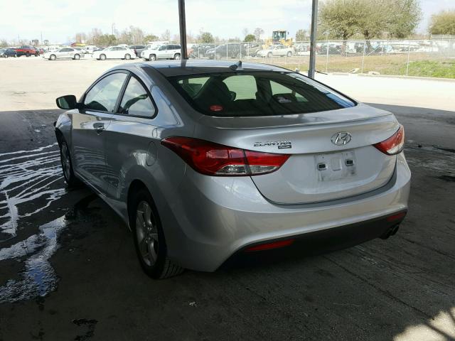 KMHDH6AE4DU011746 - 2013 HYUNDAI ELANTRA CO SILVER photo 3