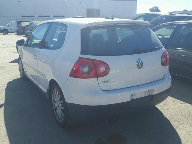 WVWEV71K26W124860 - 2006 VOLKSWAGEN NEW GTI WHITE photo 3