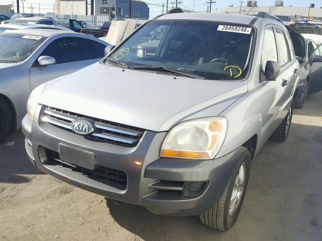 KNDJF724977396927 - 2007 KIA SPORTAGE L SILVER photo 2