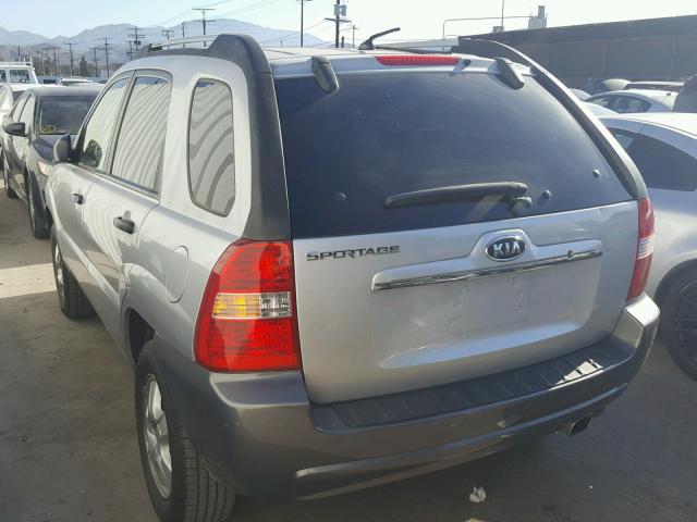 KNDJF724977396927 - 2007 KIA SPORTAGE L SILVER photo 3