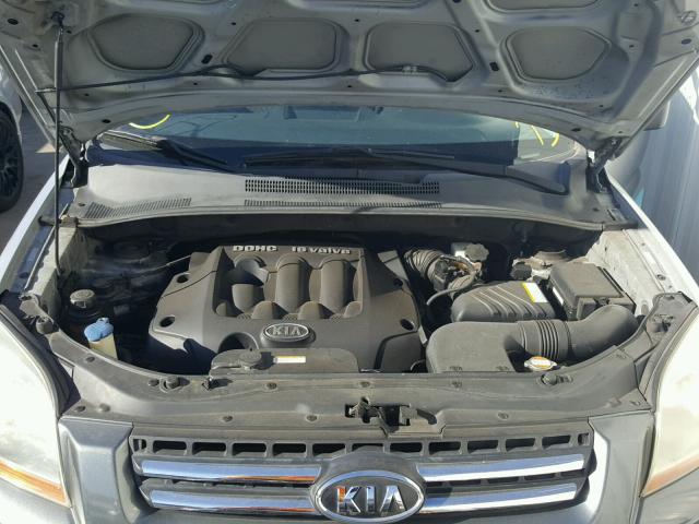 KNDJF724977396927 - 2007 KIA SPORTAGE L SILVER photo 7