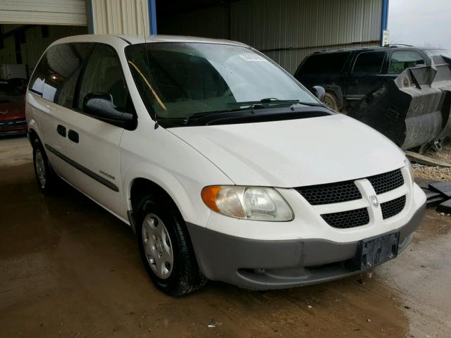 1B4GP25G21B107517 - 2001 DODGE CARAVAN SE WHITE photo 1