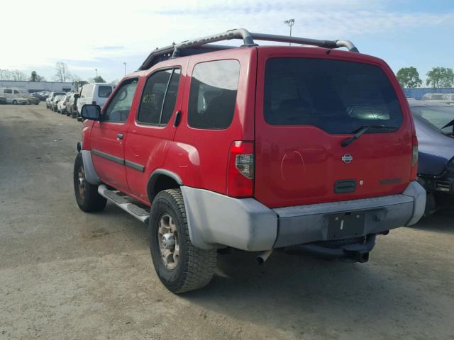 5N1ED28Y4YC512527 - 2000 NISSAN XTERRA XE RED photo 3