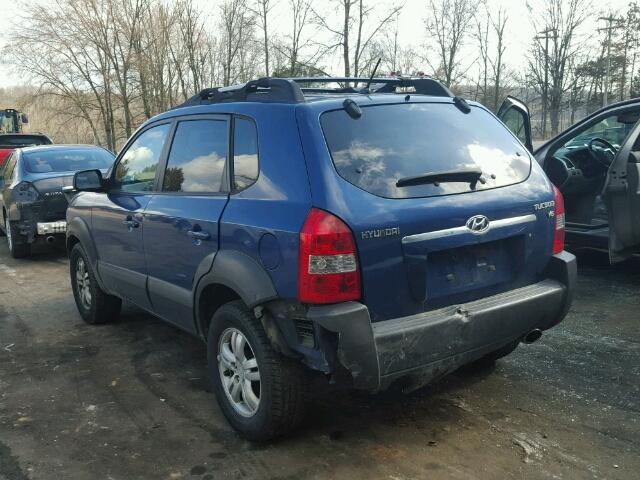 KM8JN12D17U524364 - 2007 HYUNDAI TUCSON SE BLUE photo 3