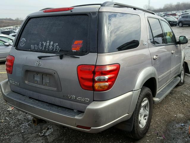 5TDBT44A12S065353 - 2002 TOYOTA SEQUOIA SR SILVER photo 4