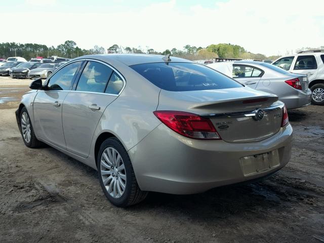 2G4GN5EC9B9214831 - 2011 BUICK REGAL CXL BEIGE photo 3