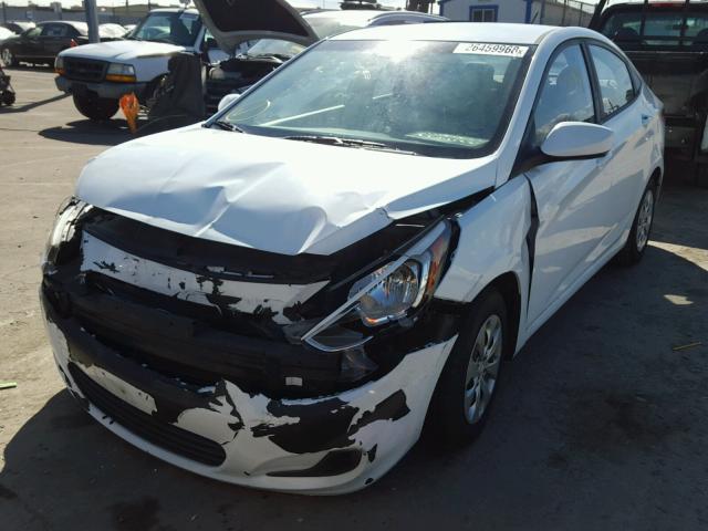 KMHCT4AE0FU885674 - 2015 HYUNDAI ACCENT GLS WHITE photo 2