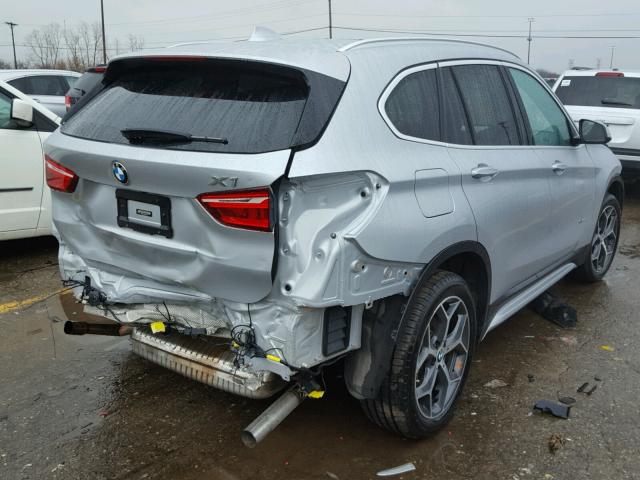 WBXHT3C36H5F73300 - 2017 BMW X1 XDRIVE2 SILVER photo 4