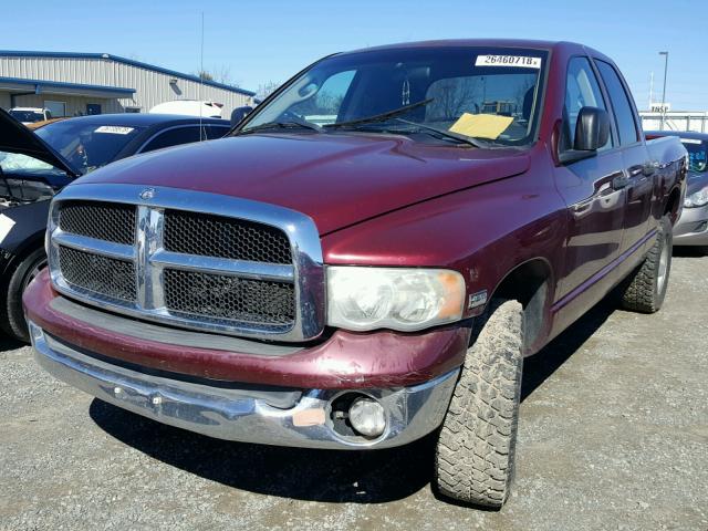 1D7HU18D83S330407 - 2003 DODGE RAM 1500 S MAROON photo 2