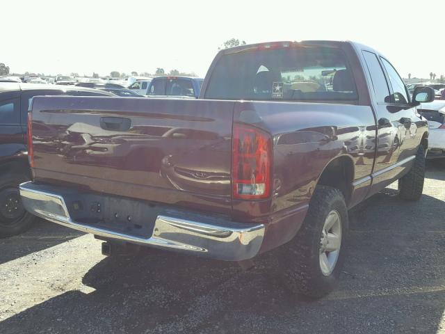 1D7HU18D83S330407 - 2003 DODGE RAM 1500 S MAROON photo 4