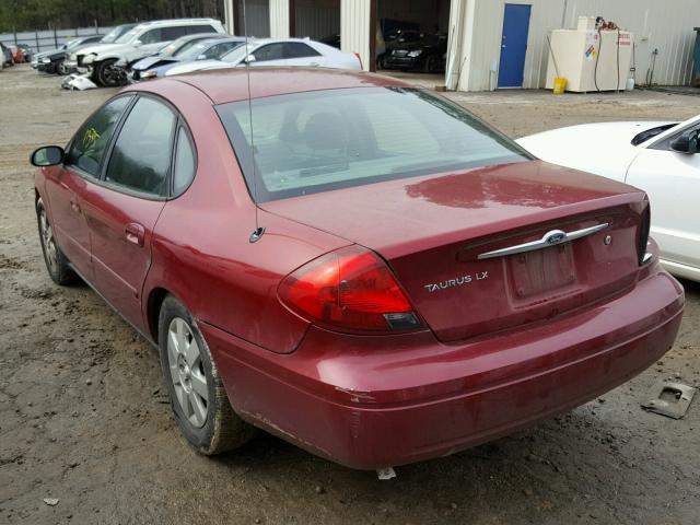 1FAFP52243A278468 - 2003 FORD TAURUS LX MAROON photo 3