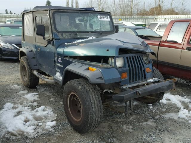 1J4FY19P6SP213869 - 1995 JEEP WRANGLER / GREEN photo 1