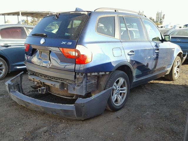 WBXPA93484WA62706 - 2004 BMW X3 3.0I BLUE photo 4