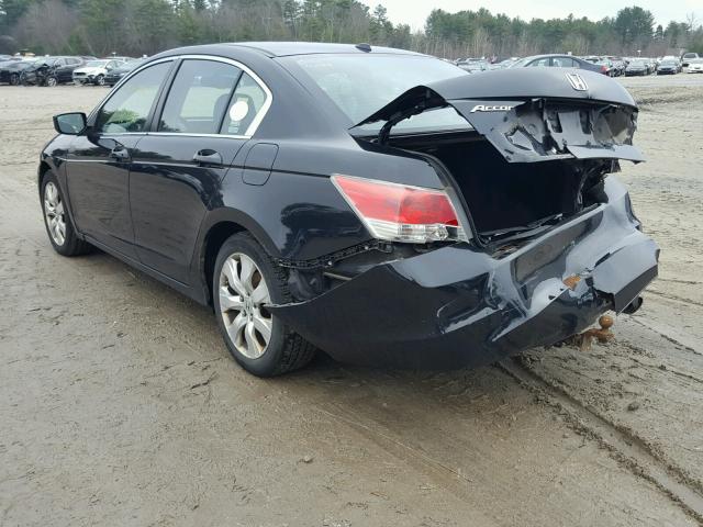 1HGCP26828A101159 - 2008 HONDA ACCORD EXL BLACK photo 3