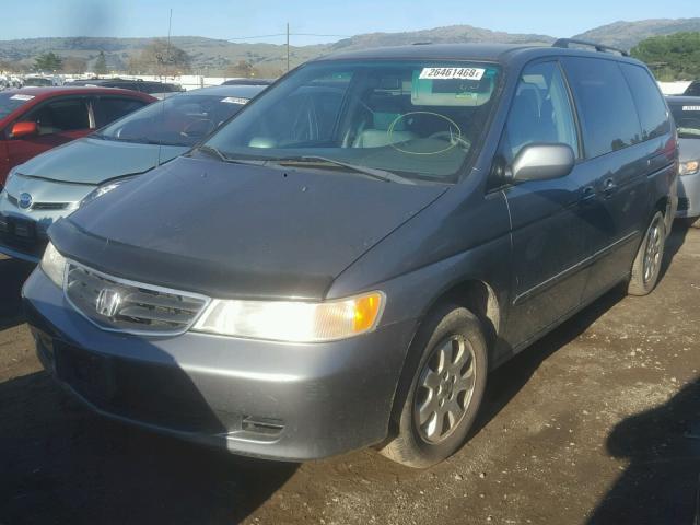 2HKRL18982H552729 - 2002 HONDA ODYSSEY EX GRAY photo 2