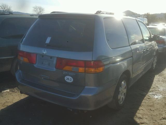 2HKRL18982H552729 - 2002 HONDA ODYSSEY EX GRAY photo 4