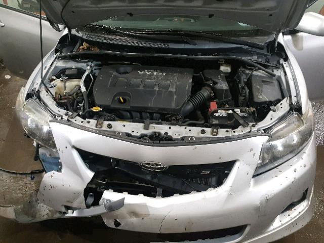 2T1BU4EE1AC372270 - 2010 TOYOTA COROLLA BA SILVER photo 7