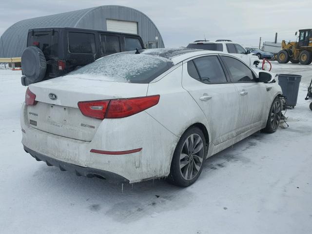 5XXGR4A60EG292334 - 2014 KIA OPTIMA SX WHITE photo 4