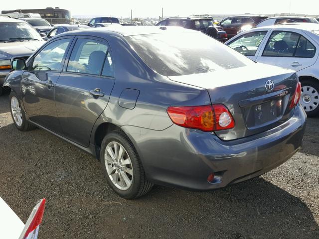 1NXBU4EE9AZ321310 - 2010 TOYOTA COROLLA BA CHARCOAL photo 3