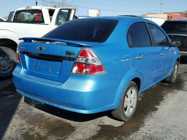 KL1TG56657B142223 - 2007 CHEVROLET AVEO LT BLUE photo 4