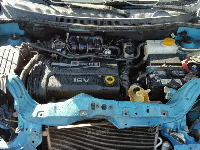 KL1TG56657B142223 - 2007 CHEVROLET AVEO LT BLUE photo 7