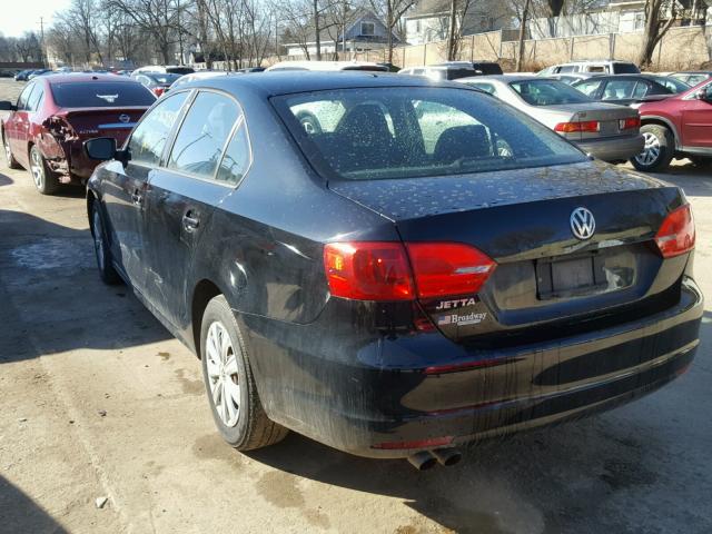 3VW2K7AJ8BM332381 - 2011 VOLKSWAGEN JETTA BASE 黑色 照片 3