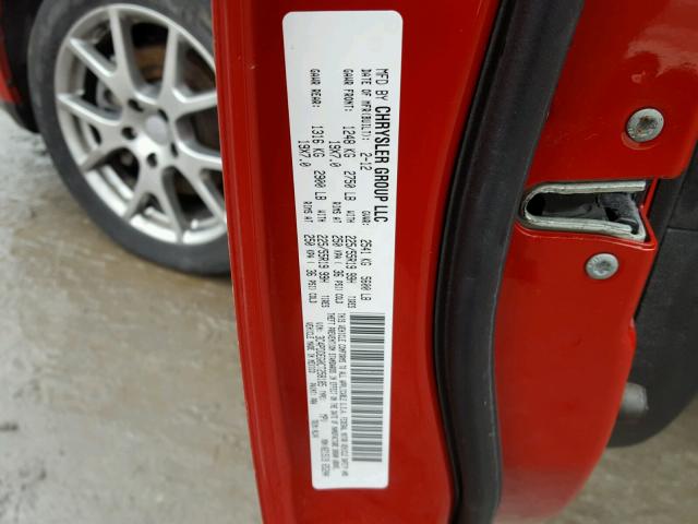 3C4PDDEG0CT258185 - 2012 DODGE JOURNEY R/ RED photo 10