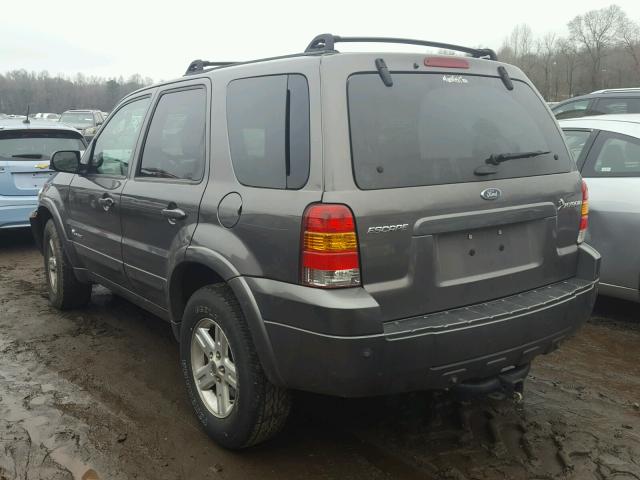 1FMCU96HX6KA56572 - 2006 FORD ESCAPE HEV GRAY photo 3