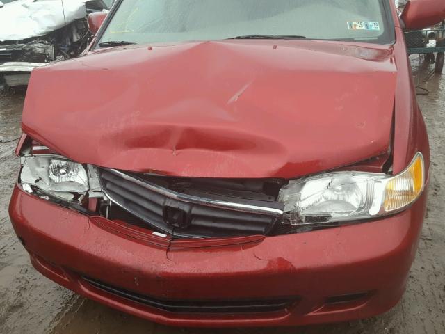 5FNRL18894B147035 - 2004 HONDA ODYSSEY EX RED photo 7