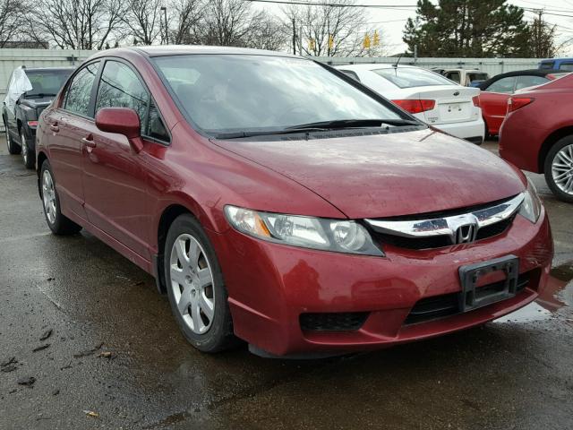 2HGFA1F52BH550316 - 2011 HONDA CIVIC LX RED photo 1