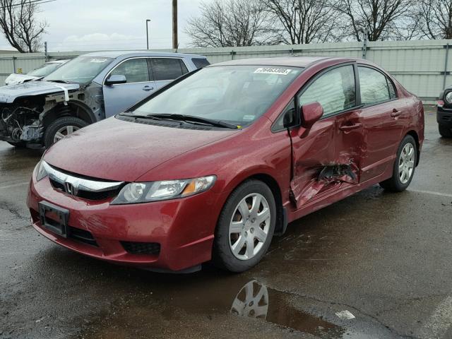 2HGFA1F52BH550316 - 2011 HONDA CIVIC LX RED photo 2