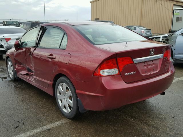 2HGFA1F52BH550316 - 2011 HONDA CIVIC LX RED photo 3