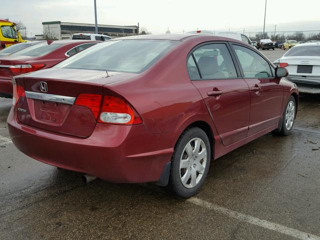 2HGFA1F52BH550316 - 2011 HONDA CIVIC LX RED photo 4