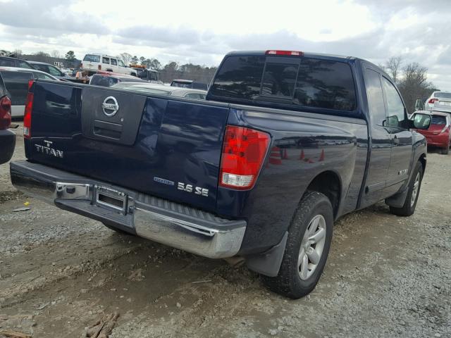 1N6BA06AX8N337941 - 2008 NISSAN TITAN XE BLUE photo 4