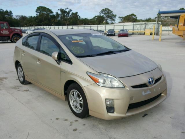 JTDKN3DU6A0107354 - 2010 TOYOTA PRIUS BEIGE photo 1