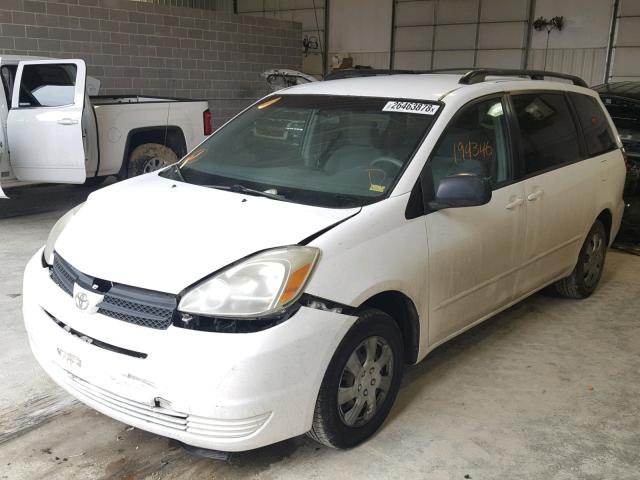 5TDZA23C85S221923 - 2005 TOYOTA SIENNA CE WHITE photo 2