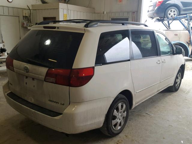 5TDZA23C85S221923 - 2005 TOYOTA SIENNA CE WHITE photo 4