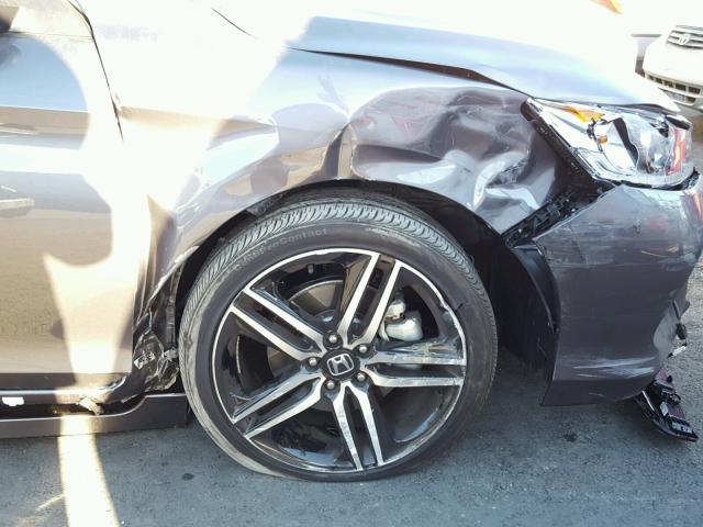 1HGCR2F57HA212743 - 2017 HONDA ACCORD SPO GRAY photo 9