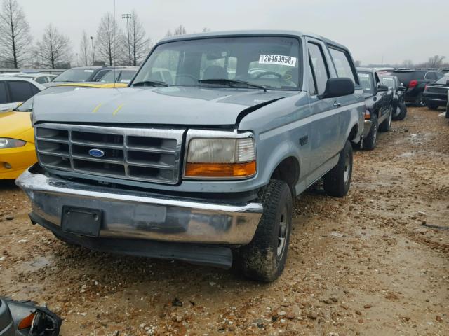 1FMEU15N5TLB80997 - 1996 FORD BRONCO U10 BLUE photo 2