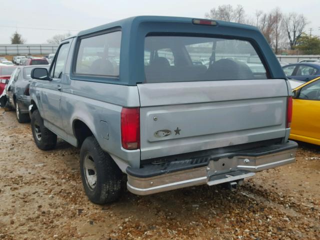 1FMEU15N5TLB80997 - 1996 FORD BRONCO U10 BLUE photo 3