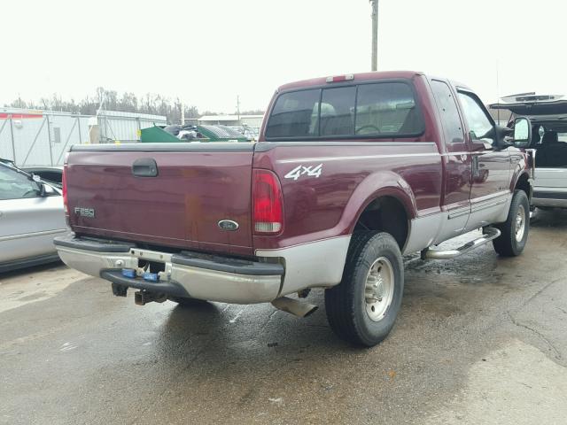 1FTNX21F1YEB27581 - 2000 FORD F250 SUPER BURGUNDY photo 4