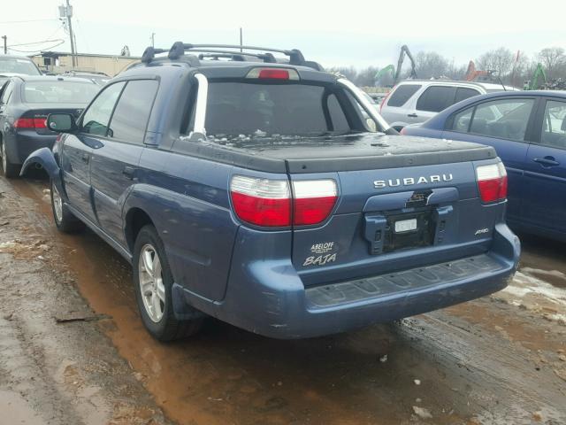 4S4BT62C267103037 - 2006 SUBARU BAJA SPORT BLUE photo 3