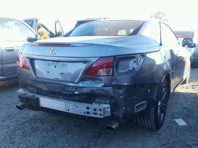 JTHFE2C24D2509182 - 2013 LEXUS IS 350 GRAY photo 4