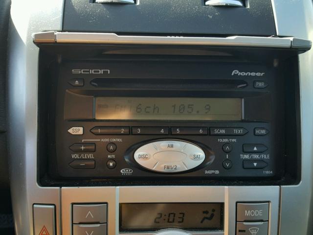 JTKDE167550016305 - 2005 TOYOTA SCION TC 栗色 照片 9