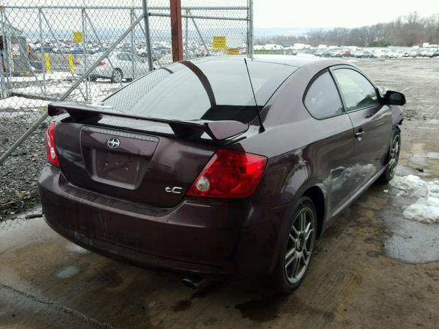 JTKDE177660113349 - 2006 TOYOTA SCION TC 栗色 照片 4